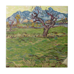Carreau Champs à proximité des Alpilles Vincent van Gogh