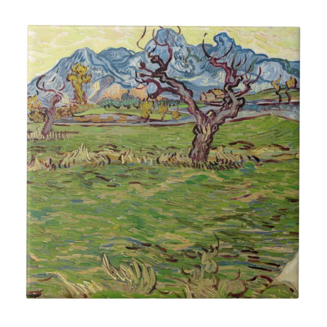 Carreau Champs à proximité des Alpilles Vincent van Gogh (Devant)