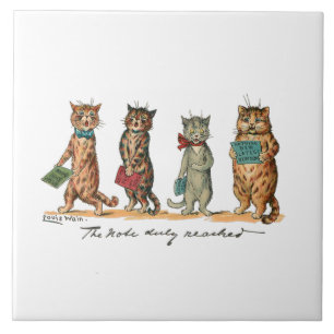 Carreau Chanter des chats de Louis Wain