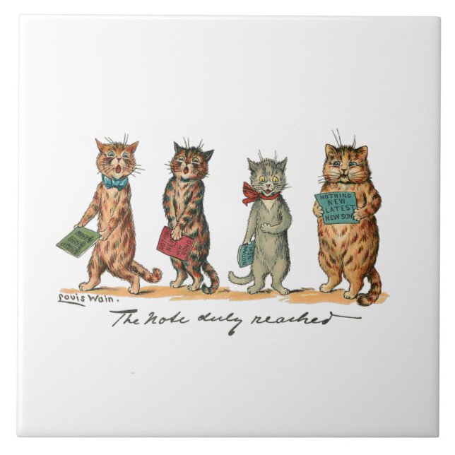 Carreau Chanter des chats de Louis Wain (Devant)