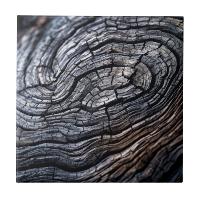 Carreau Charbon Black Wood Grain Texture (Devant)