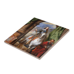 Carreau Charles I à cheval par Van Dyck