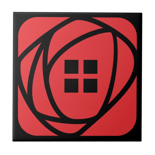 Carreau Charles Rennie Mackintosh Red Rose (Devant)