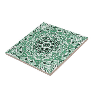 Carreau charmante mandala islamique marocain artisanal 