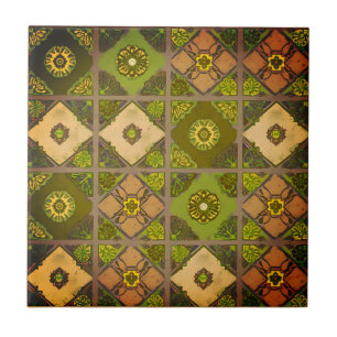 Carreau Charme botanique vintage Tons de Terre