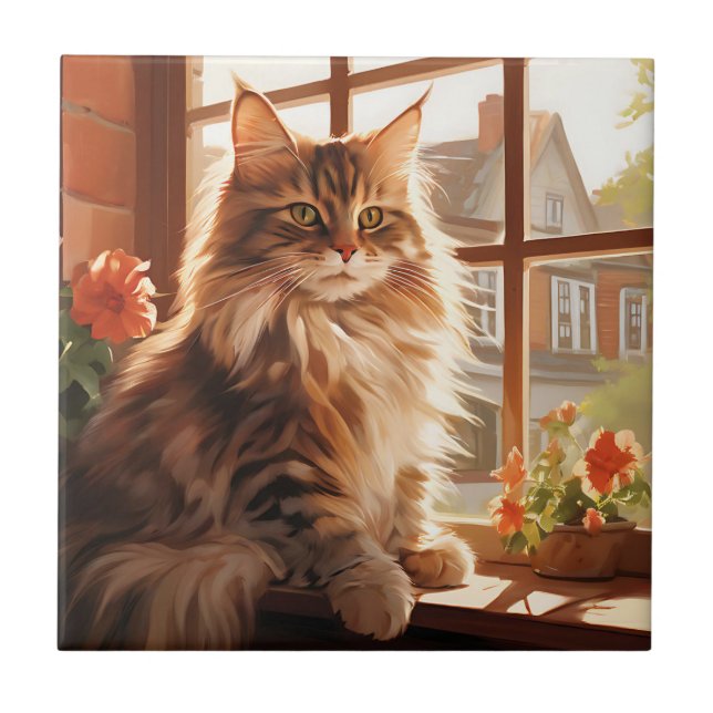 Carreau Charming Maine Coon Chat (Devant)
