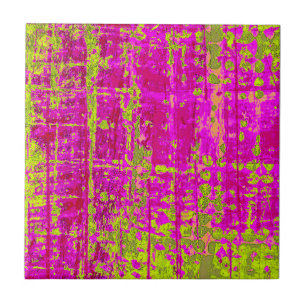 Carreau Chartreuse Kiss rose et vert Abstrait