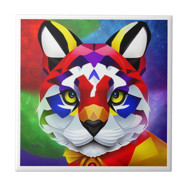 Carreau Chat d'Alexandre petite tuile blanche (Devant)