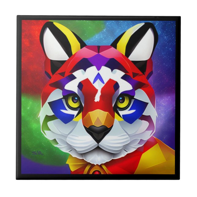 Carreau Chat d'Alexandre petite tuile noire (Devant)