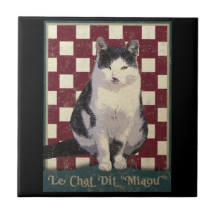 Carreau Chat de bistro vintage