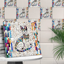 Chat égyptien - Art Mosaïque