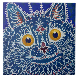 Carreau "Chat en style gothique" de Louis Wain