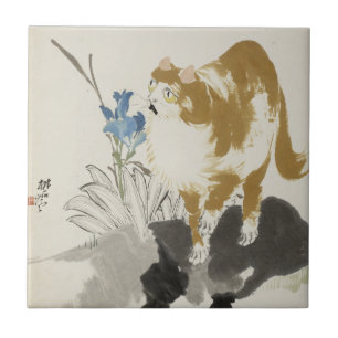 Carreau Chat et l'art chinois floral  