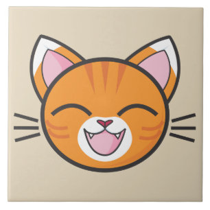 Carreau chat heureux
