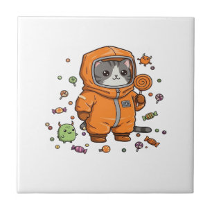 Carreau Chat mignon Hazmat Halloween Candy Monster Fun Ove