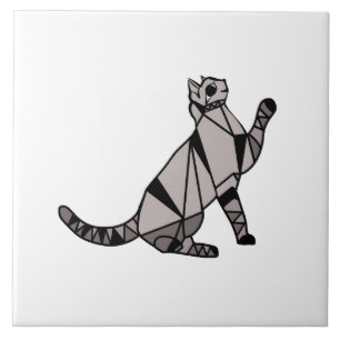Carreau Chat moderne design en noir