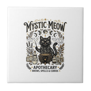 Carreau Chat Mystique Chat Sorcière Apothicaire Mystique C