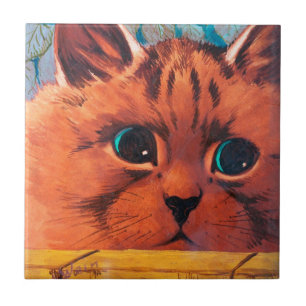 Carreau Chat Paisible Sur Mur, Louis Wain