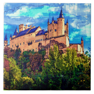 Carreau Château Alcazar, Ségovie, Espagne.