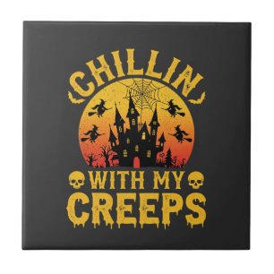 Carreau Château Hanté de Halloween en Chillin Avec Mes Cre