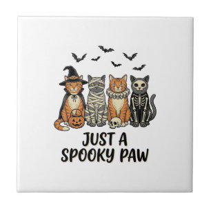 Carreau Chatons Halloween Patte Effrayante Design de Chemi