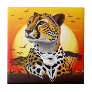 Carreau Cheetah African Feline Wild Animal