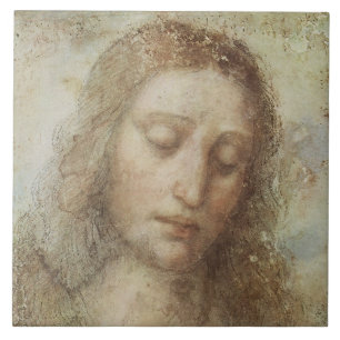 Carreau Chef du Christ (Christianisme) (Léonard de Vinci)