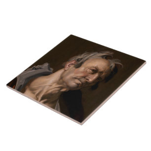 Carreau Chef d'un vieil homme par Abraham Bloemaert