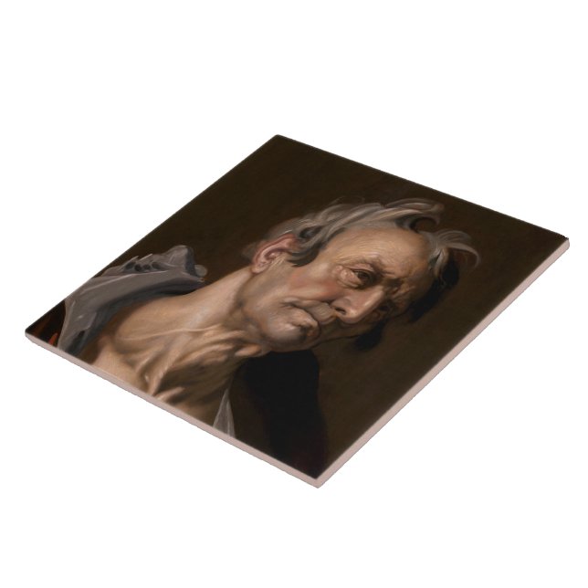 Carreau Chef d'un vieil homme par Abraham Bloemaert (Côté)