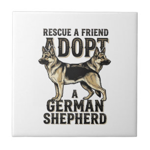 Carreau Chemise d'adoption de Berger Allemand Chien de Sau