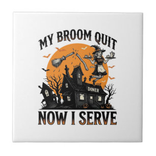 Carreau Chemise d'attendant d'Halloween Balai Cassa Humour