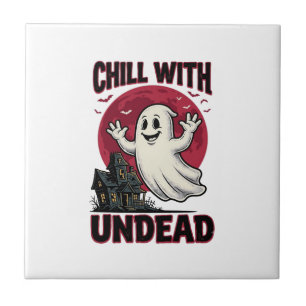 Carreau Chemise de fantôme d'Halloween Design Zombie Haunt