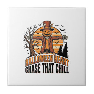 Carreau Chemise de Halloween Épouvantail Gravure Vintage R