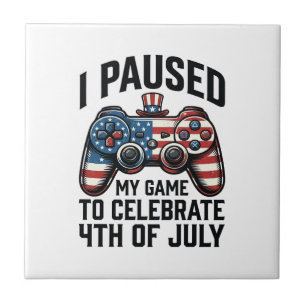 Carreau Chemise de jeu vidéo patriotique du 4 juillet Game
