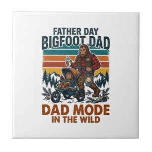 Carreau Chemise de père de jour Bigfoot Papa Camping Légen