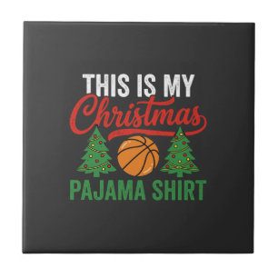 Carreau Chemise de pyjama de Noël de basket-ball