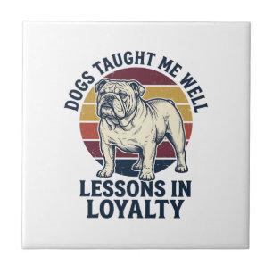 Carreau Chemise de sagesse canine Graphique de leçon de bo