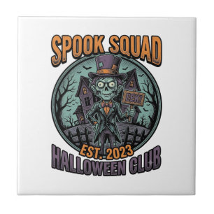 Carreau Chemise de zombie Halloween drôle de l'équipe Spoo