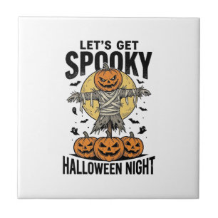 Carreau Chemise Épouvantail Citrouille Graphique Halloween