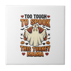 Carreau Chemise Halloween de Maman Dindon avec Fantôme d'I