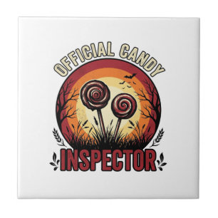 Carreau Chemise Halloween Vintage Inspecteur de Bonbons Of