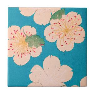 Carreau Cherry Blossoms Vintage Japanese Floral Print