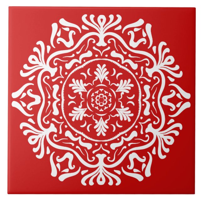 Carreau Cherry Mandala (Devant)