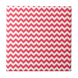 Carreau Cherry Red Chevron Zigzag