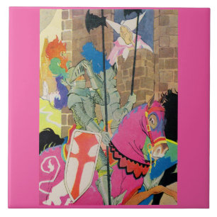 Carreau chevalier médiéval à cheval