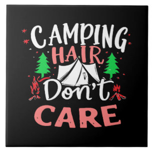 Carreau Cheveux de camping, on s'en fiche, c'est drôle