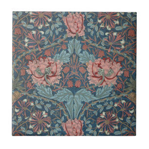 Carreau Chèvrefeuille par William Morris, Art floral vinta