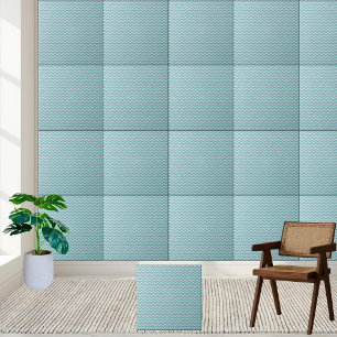Carreau Chevron Turquoise et Blanc - Zigzag moderne