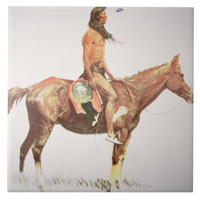 Carreau Cheyenne courageux, 1901 (litho de couleur) (Devant)