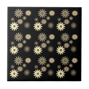 Carreau Chic Retro les années 70 Abstrait Fleurs de marai